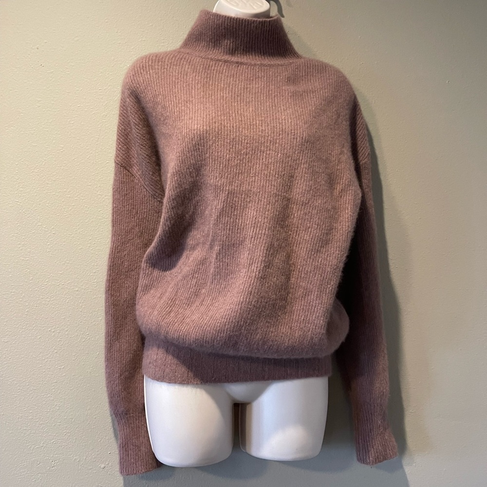 PUBLIC TOKYO Wool/ Fox blend Oversized sweater in Mauve, One Size